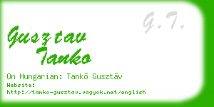 gusztav tanko business card