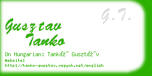 gusztav tanko business card